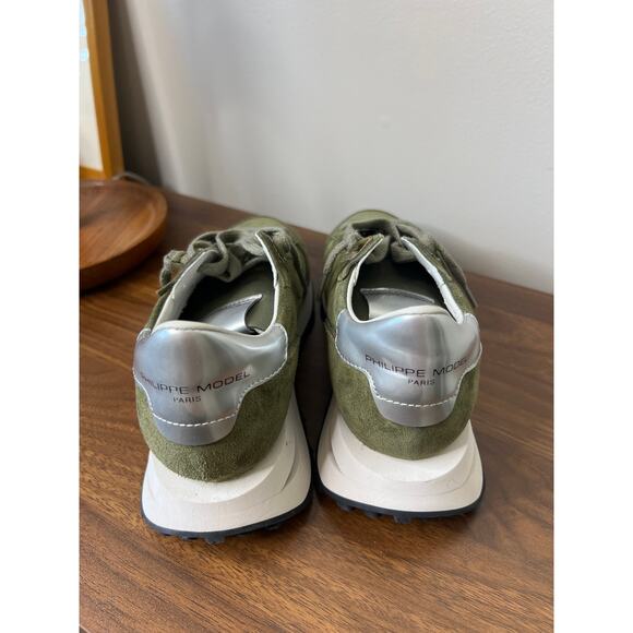 NEW Philippe Model Paris Tropez Haute Low-top Sneakers Women's Green Size: 7 - Picture 5 of 9